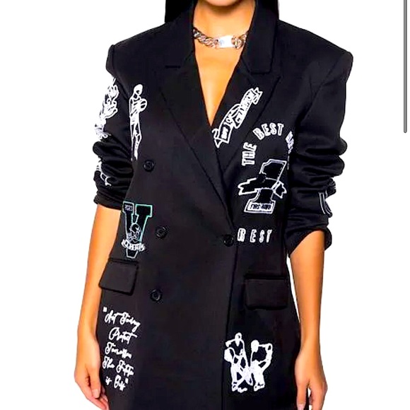 *BRAND NEW* Embroidered Varsity Blazer With Patches - Picture 1 of 8